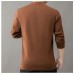 Dwieey Men's Lambswool Sweater Shift as Clothing – Stylish False Two-Piece Design, Soft Warm Knit Pullover for Winter