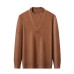 Dwieey Men's Lambswool Sweater Shift as Clothing – Stylish False Two-Piece Design, Soft Warm Knit Pullover for Winter
