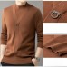 Dwieey Men's Lambswool Sweater Shift as Clothing – Stylish False Two-Piece Design, Soft Warm Knit Pullover for Winter